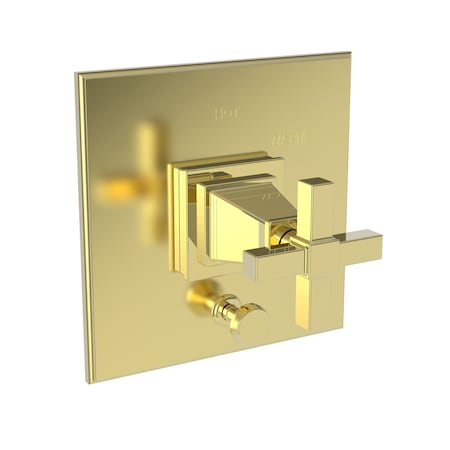 Newport Brass Balanced Tub & Shower Diverter Plate W/ Handle in Forever Brass (Pvd) 5-3152BP-01